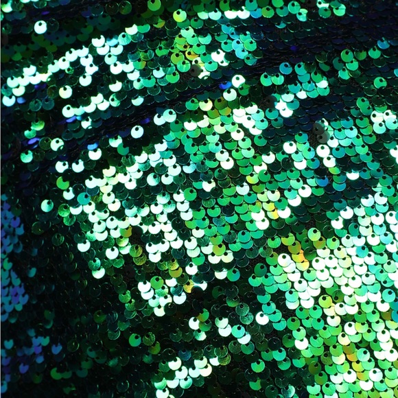 Lulus Light Me Up Iridescent Green Sequin Bodycon Mini Dress: Iridescent Green - Picture 4 of 6